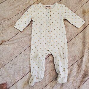 Juicy Couture white footed sleeper stretchy babygro sz 6-9m
